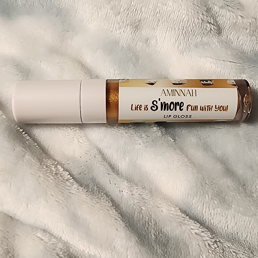 Ltd Ed AMINNAH Smores nourishing lip gloss "Life is S’more Fun With You" - NEW!